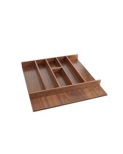 Cut-To-Size Insert Walnut Cutlery Organizer for Drawers 24" x 22" x 2-3/8" (4WUT-WN-3SH)