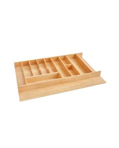 Wood Combo Utility/Cutlery Tray Insert 33-1/8" x 22" x 2-7/8" depth Natural, SKU: 4WUTCT-36-1