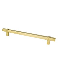 Modern Brushed Gold 224mm Pull - Rivet Rebel by Berenson - 5106-4MDB-P