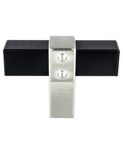 Matte Black Bar and Brushed Nickel Post 2" Knob - Rivet Rebel by Berenson - 5114-455BPN-P