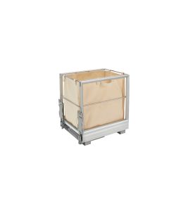 White Single Wire Hamper with Rev-A-Motion™ and Canvas Bag, SKU: 5190-15RM-111
