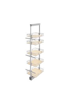 5-Shelf Chrome Maple Tall Pantry Pull-Out 14 3/4" Width, SKU: 5258-14-MP