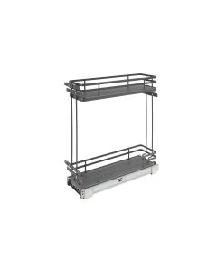 Two-Tiered Orion Gray Base Organizer with Soft-Close for 9” Full Access cabinet, SKU: 5322-BCSC-6-FOG