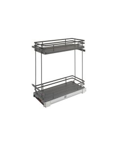 Two-Tiered Orion Gray Base Organizer with Soft-Close for 12” Full Access cabinet, SKU: 5322-BCSC-9-FOG