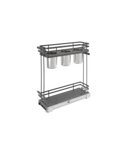 Orion Gray Base Organizer with 3 Bins for 9” Full Access Cabinet, SKU: 5322UT-BCSC-6-FOG