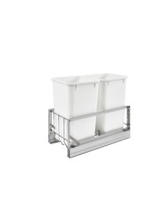 Pull-Out Waste Container with 2 - 27 Quart White Containers, SKU: 5349-1527DM-2