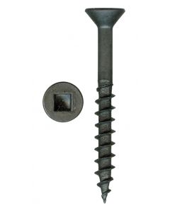 # 8-11 X 1 1/2" Square Flat Head Coarse Thread Black Phosphate/Wax Screws Sold In Box 1000