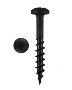 # 10-9 X 3/4" Phillips Pan Head Coarse Thread Black Phosphate/Wax Screws Sold In Box 1000