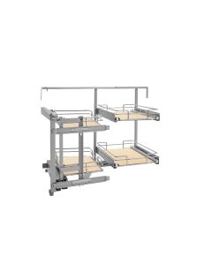 Blind Corner Po Left Wire Chrome Bskt Maple Base, SKU: 599-18-LMP