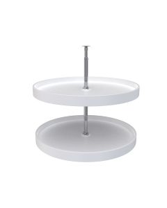 28" Full Circle Lazy Susan 2-Shelf Set -Individual Pack White - 6012-28-11-52-OB