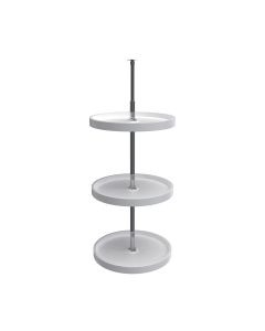 18in full circle lazy susan 3-shelf set -individual pack white - 6013-18-11-526