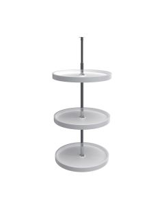 20in full circle lazy susan 3-shelf set -individual pack white - 6013-20-11-526