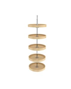 16" Full Circle Lazy Susan 5-Shelf Set Almond