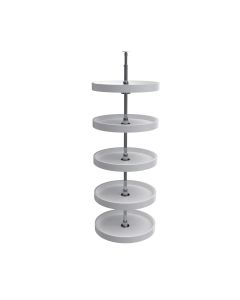 18" Full Circle Lazy Susan 5-Shelf Set White