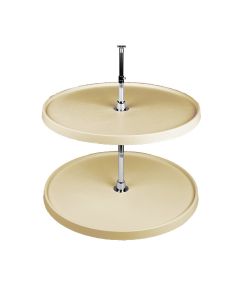 16" Full Circle Lazy Susan 2-Shelf Set -Individual Pack Almond - 6072-16-15-52-OB