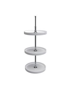 18in full circle lazy susan 3-shelf set -individual pack white - 6073-18-11-536