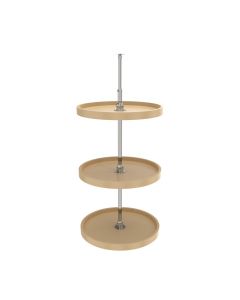 20in full circle lazy susan 3-shelf set -individual pack almond - 6073-20-15-536