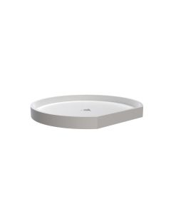 22" D-Shape Lazy Susan, 1 Shelf (for use with BM1 Hardware) White