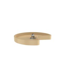 18" Single Shelf Kidney Lazy Susan with Bottom Mount Hardware Almond