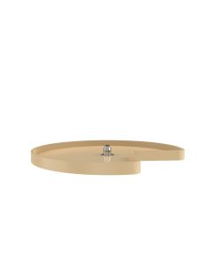 32" Single Shelf Kidney Lazy Susan with Bottom Mount Hardware Almond