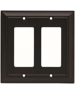 Flat Black 6-3/32" [155.00MM] 2 Rocker Wall Plate by Brainerd sold in Each - 64211