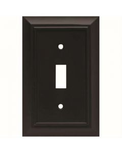 Flat Black 6-3/16" [157.16MM] 1 Toggle Wall Plate by Brainerd sold in Each - 64219