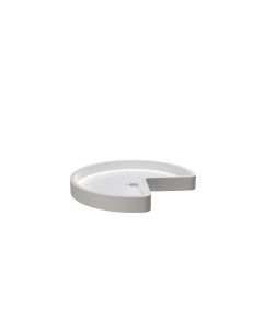 18" Kidney Shape Lazy Susan Shelf -Single (for use with BM1 Hardware) White