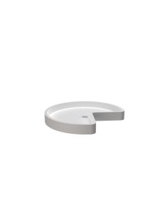 18" Kidney Shape Lazy Susan Shelf -Single (for use with BM1 Hardware) White