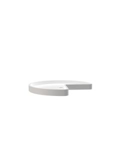 24" Kidney Shape Lazy Susan Shelf -Single (for use with BM1 Hardware) White