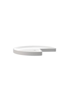 28" Kidney Shape Lazy Susan Shelf -Single (for use with BM1 Hardware) White