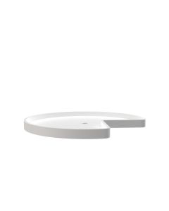 32" Kidney Shape Lazy Susan Shelf -Single (for use with BM1 Hardware) White