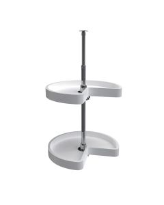 18" Kidney Shape Lazy Susan Set -Single White