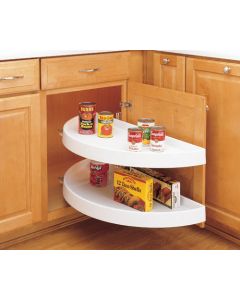 39in half moon 2-shelf set, 19-1/4in minimum opening  almond - 6862-39-15-570