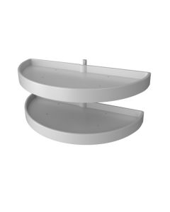 39in half moon 2-shelf set, 19-1/4in minimum opening white 6882-39-11-570