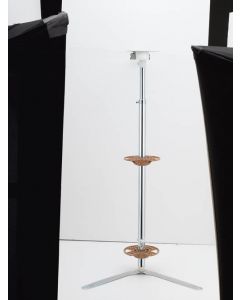 Pie-Cut Hardware Set with Polymer Casting for Wood Trays Bright Zinc/Chrome