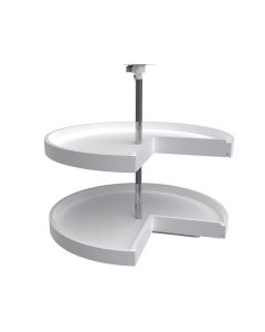 28" Pie-Cut Lazy Susan Set White