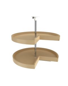 28" Pie-Cut Lazy Susan Set Almond