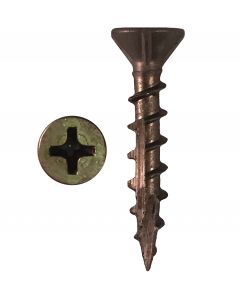 # 8-9 X 1" Phillips Flat Head With Nibs Under Head Coarse Thread Double Type17 Plain Steel Screws Sold In Box 11000