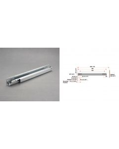 Salice  Futura 18" Full Extension Under Mount Push Open Drawer Slide  A7557/457