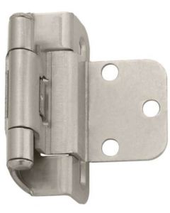 Satin Nickel 2-1/4in. [57.15MM] Self-Closing Hinge by Amerock sold as Pair - 7565-G10 - Discontinued