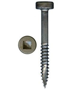 # 6-20 X 1 1/4" Square Drive, Modified Pan Head, Fine Thread, Type 17 Point, Plain Steel Finish Screws Sold In Box 100
