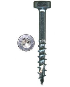 # 7-12 X 1 1/4" Square Drive, Modified Pan Head, Coarse Thread, Type 17 Point, Plain Steel Finish Screws Sold In Box 100