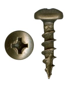 # 8-11 X 5/8" Phillips Pan Head Coarse Thread Type 17 Antique Brass Plated Screws Sold In Box 12000
