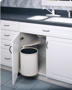 15 Liter Pivot-Out Waste Container White 8-010412-15-ob