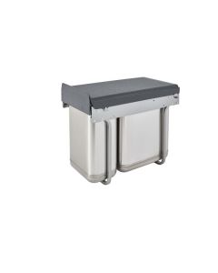 Pull-Out Waste Containers with 10 Liter and 20 Liter Bins Stainless Steel 8-785-30-2SS