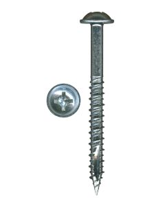 # 14-12 X 2 1/2" Phillips Round Washer Head High-Low Thread With Type 17 Groove in Shank Zinc Plated Screws Sold In Box 1500