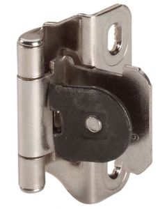 Nickel Single Demountable 1/4" Overlay Hinge by Amerock sold as Pair, SKU: CMR871514