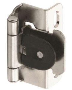 Nickel Single Demountable 1/2" Overlay Hinge by Amerock sold as Pair, SKU: CMR871914