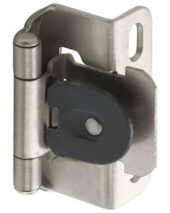 Satin Nickel Single Demountable 1/2" Overlay Hinge by Amerock sold as Pair, SKU: CMR8719G10