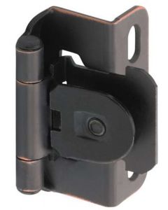 Oil Rubbed Bronze Single Demountable 1/2" Overlay Hinge by Amerock sold as Pair, SKU: CMR8719ORB